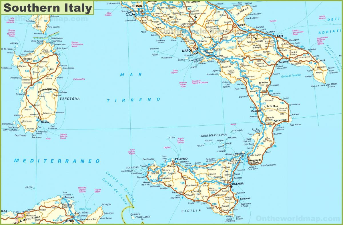 Södra Italien Karta | Karta